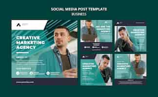 Free PSD marketing agency social media post template