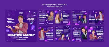 Free PSD marketing agency template design