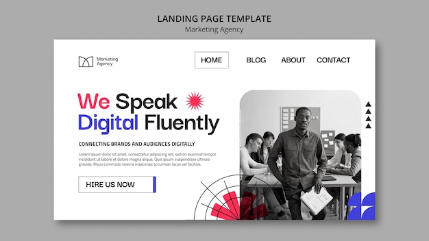 Marketing agency template design