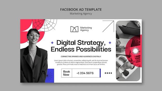 Free PSD marketing agency template design