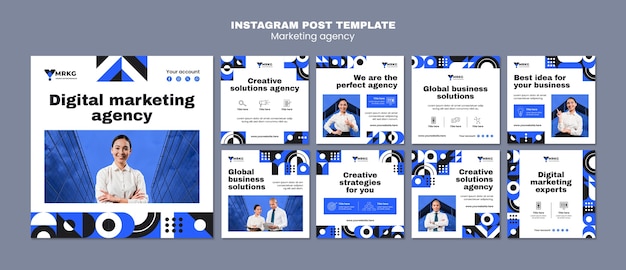 無料PSD マーケティングエージェンシーのテンプレートデザイン
