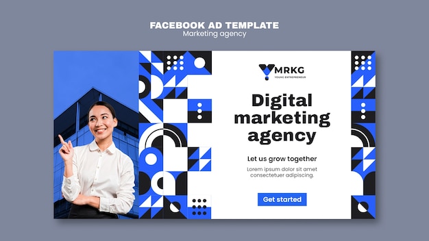 Free PSD marketing agency template design