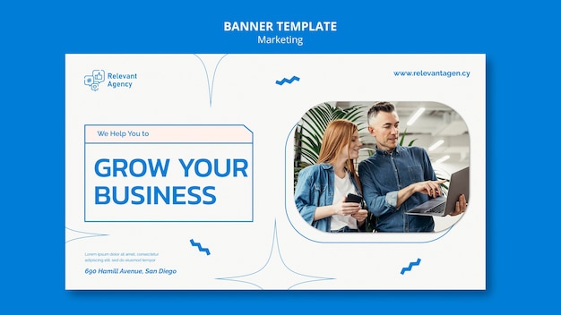 Marketing banner design template