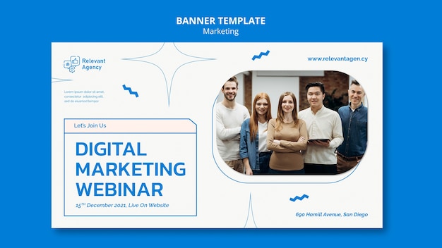 Free PSD marketing banner design template