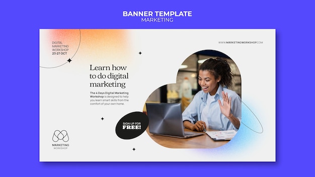 Marketing banner template design