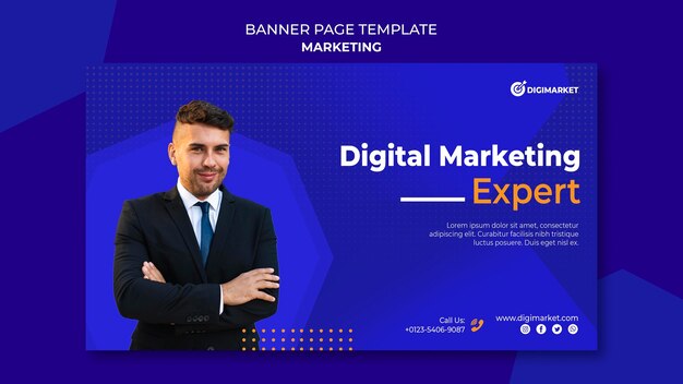 Marketing business banner template