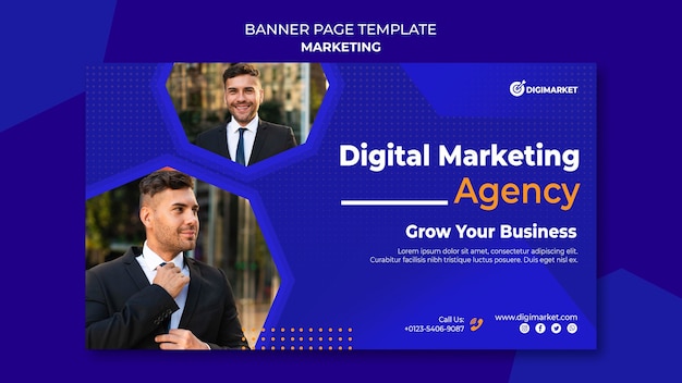 Free PSD marketing business banner template