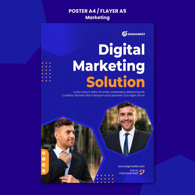 marketing business poster template