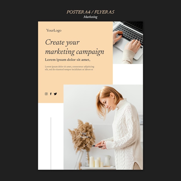 Marketing campaign print template