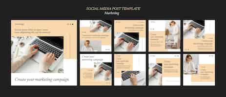 Free PSD marketing campaign social media posts