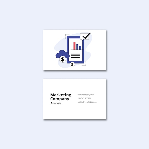 Free PSD marketing concept business card template