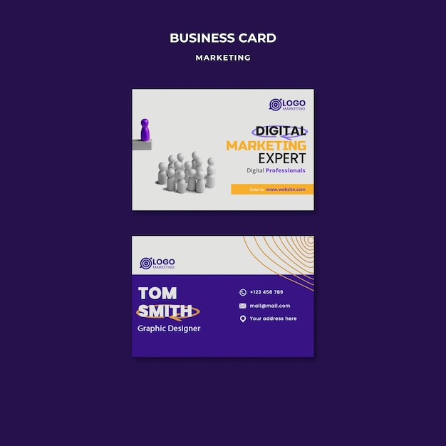 Marketing Concept Business Card Free PSD – Download for Free