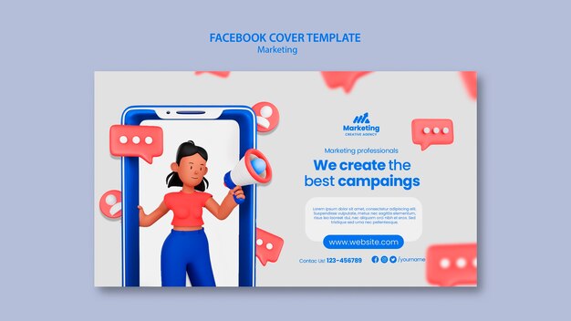 Маркетинговая концепция обложки facebook