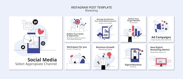 marketing concept instagram posts