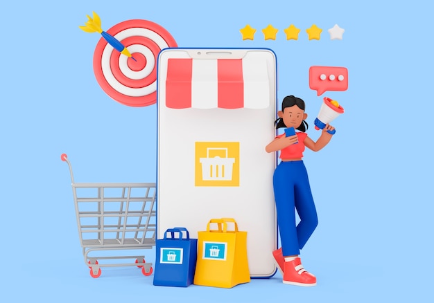 marketing concept with device
