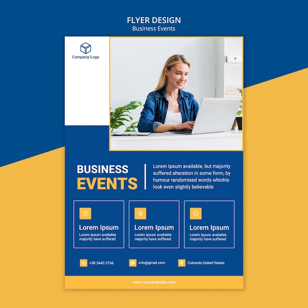 Free PSD marketing flyer for business template