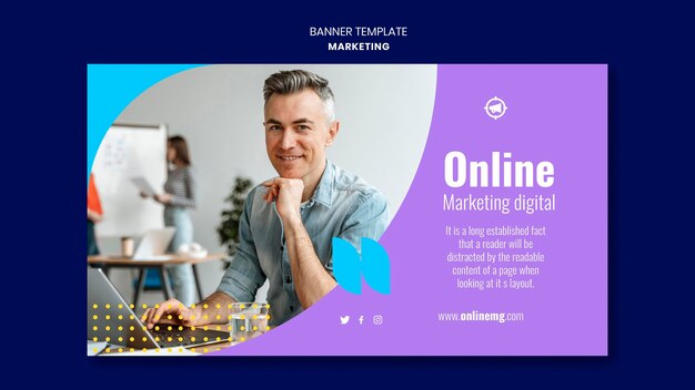 marketing horizontal banner template