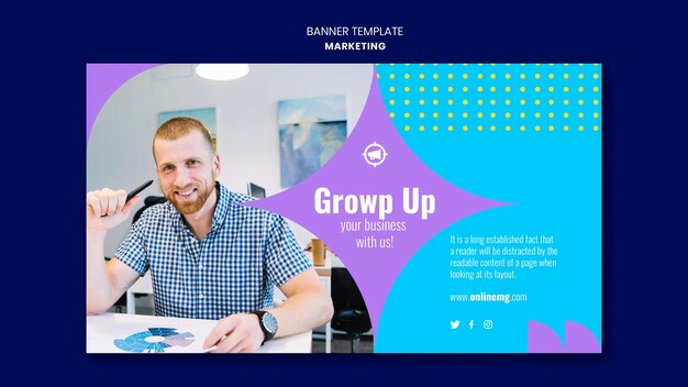 marketing horizontal banner template