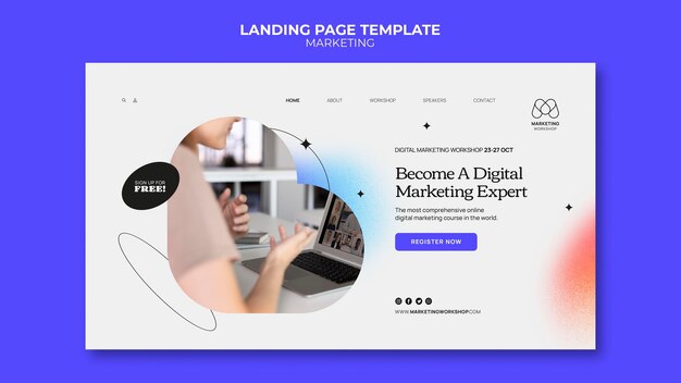 Marketing lading page template design