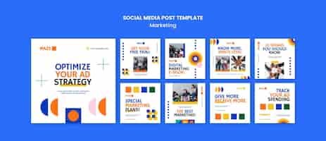 Free PSD marketing social media post template