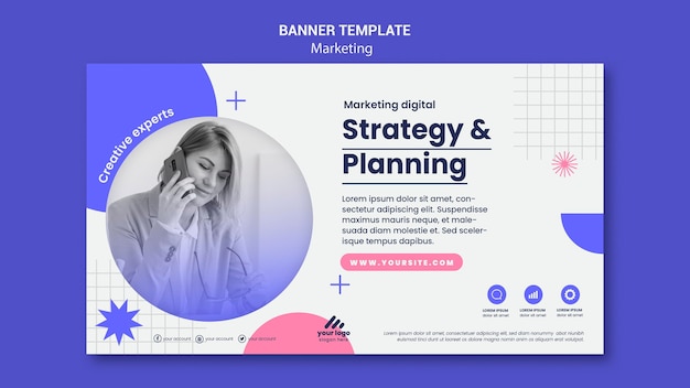 マーケティング戦略バナーテンプレート