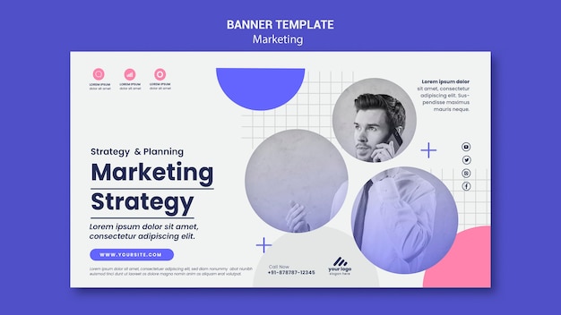 マーケティング戦略バナーテンプレート