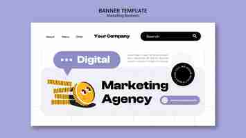 Free PSD marketing strategy banner template