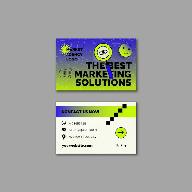 Marketing strategy business card template