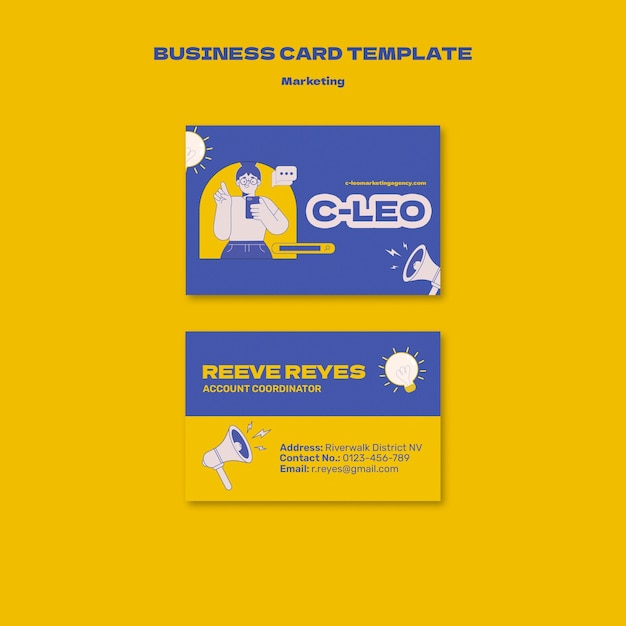 Free PSD marketing strategy  business card