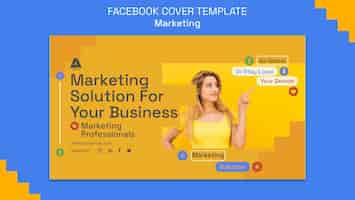 Free PSD marketing strategy facebook cover