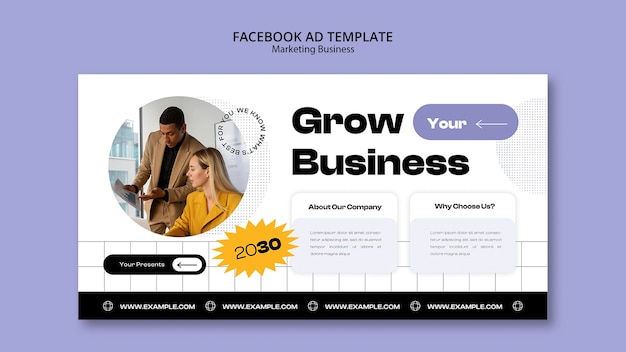 Facebook Marketing Strategy Template – Free PSD Download