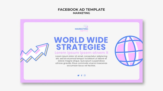 Free PSD marketing strategy facebook template