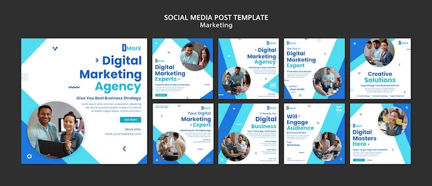 Free PSD marketing strategy instagram posts