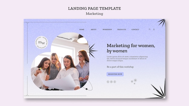 Marketing strategy landing page