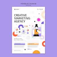 Free PSD marketing strategy poster template