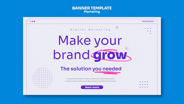 Free PSD marketing template design