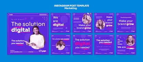 Free PSD marketing template design