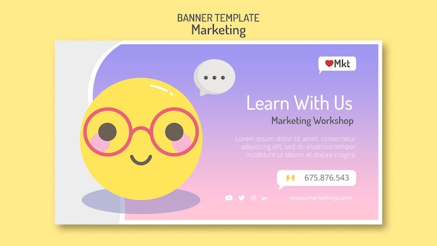 Marketing workshop banner template