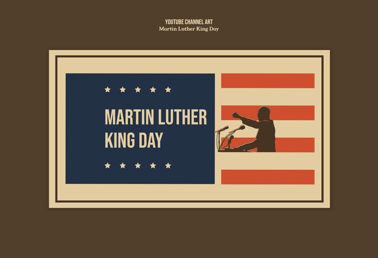 Free PSD martin luther king day celebration template