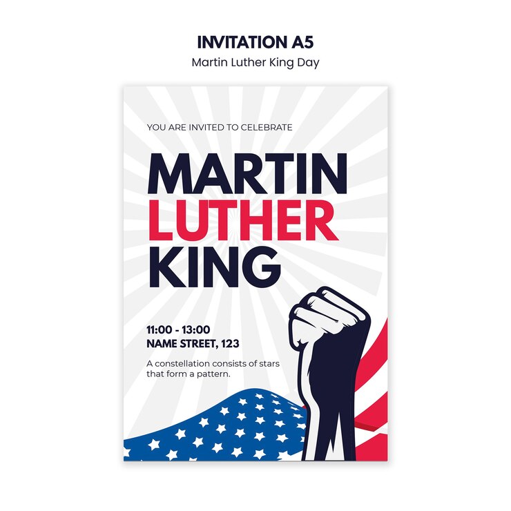 Free PSD martin luther king day celebration template