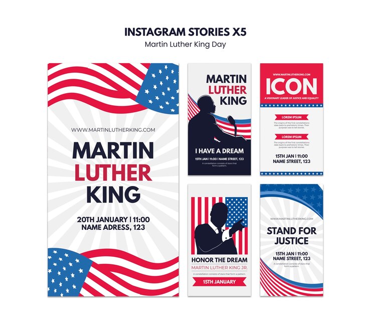 Free PSD martin luther king day celebration template