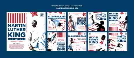 Free PSD martin luther king day  instagram posts