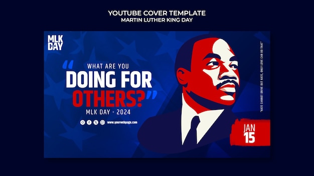 PSD gratuito disegno del modello del giorno di martin luther king