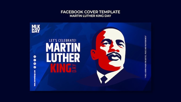 PSD gratuito disegno del modello del giorno di martin luther king