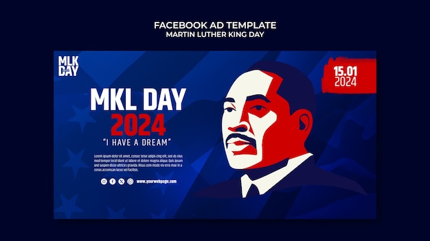 Free PSD martin luther king day template design