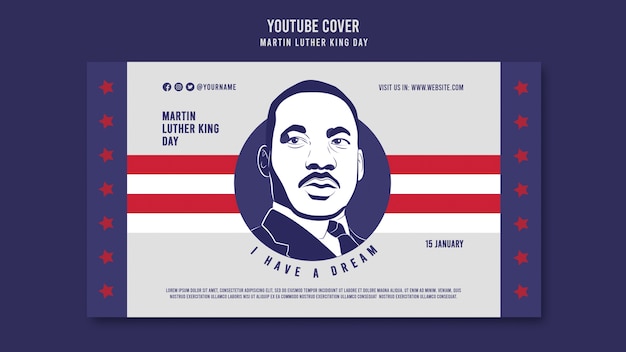 Free PSD martin luther king day template design