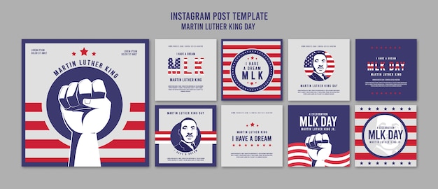 Free PSD martin luther king day template design