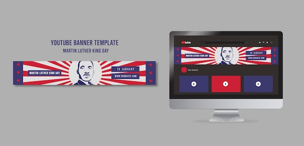 Free PSD martin luther king day template design