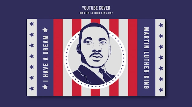 Free PSD martin luther king day template design