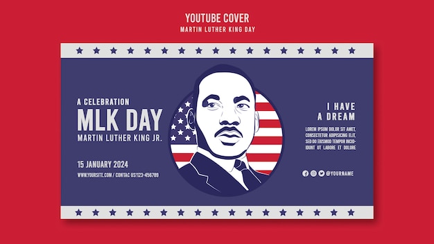 Martin luther king day template design